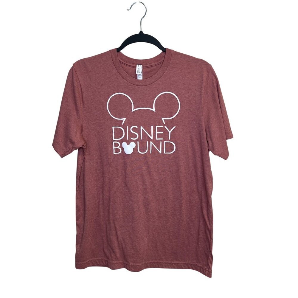 Disney Bound Graphic Tee Mauve Pink Bella Canvas Soft T Shirt Size Large
